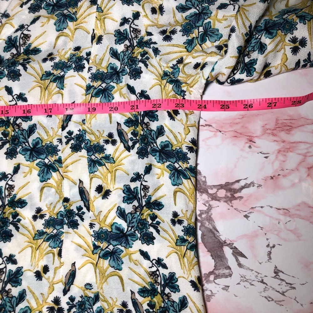 J.Jill floral long sleeve V-Neck top size L - Picture 9 of 10